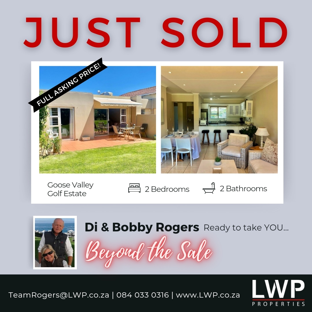 Your Plett property professionals do it again...
IT COULD BE YOUR TURN NEXT
🏘️💪🏾🎉😍

lwp.co.za
teamrogers@lwp.co.za
084 033 0316

#forsale #sold #holidayhome #plettenbergbay #plett #secureestate  #semigrate #luxuryhomes #luxuryproperty #luxuryrealestate #property