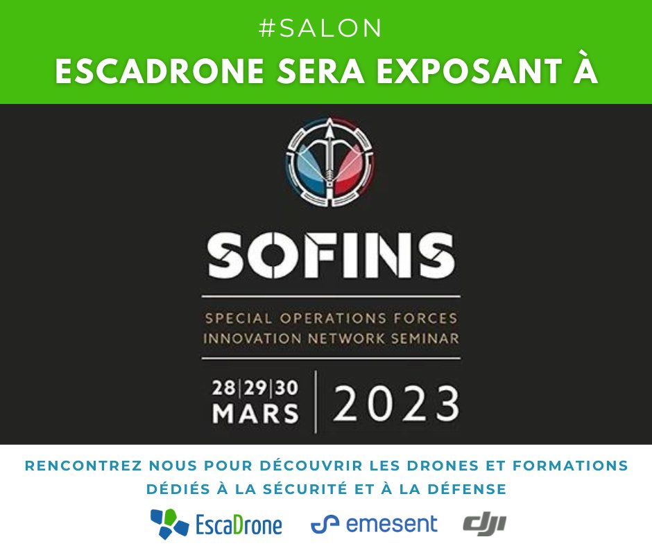 Nous serons exposant à la 10ème édition du salon <a href="/SOFINS2/">Celestia - TIA</a> du 28 au 30 mars à #Bordeaux ! 🗓️
Nous aurons un stand pour vous présenter les derniers drones et formations dédiés à la sécurité et à la défense  😎