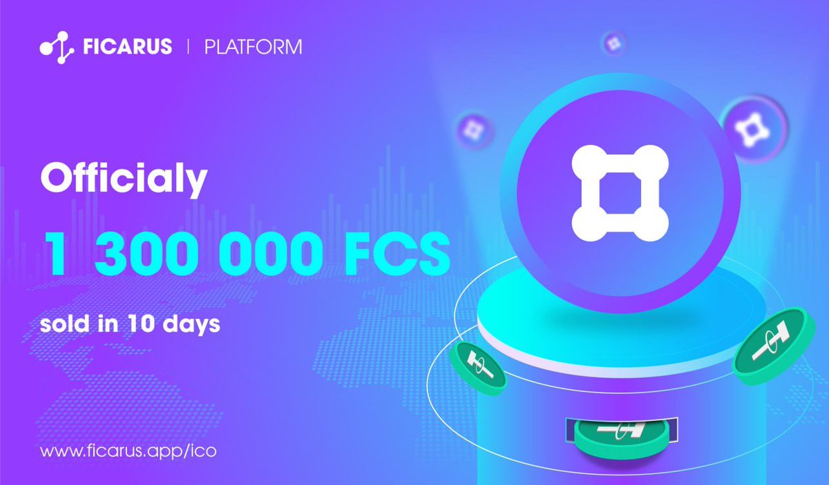 Ficarusapp's tweet photo. 🤩 OFFICIAL: There was 1 300 000 FCS sold in 10 Days

🛎FCS is officially sold on https://t.co/uJ9QJGEH9g. Don't miss the opportunity to own FCS.

🔗 Own FCS now! Link to create an account: https://t.co/AX1jav4rss

#Ficarus #Ficarusnews #FCSICO #Cryptocurrency #Crypto https://t.co/8npi9tlmSA