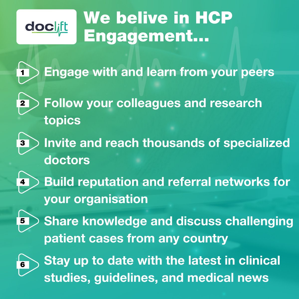 Doclift is the fastest-growing community for  #Hospitals  #doctors. 
We offer free access to the latest medical news, guidelines &advanced study results #medicaleducation #medicalnews  #medicaltraining   #onlinemedicaltraining #healthcare  #medicalsoftware #HealthcareIT
