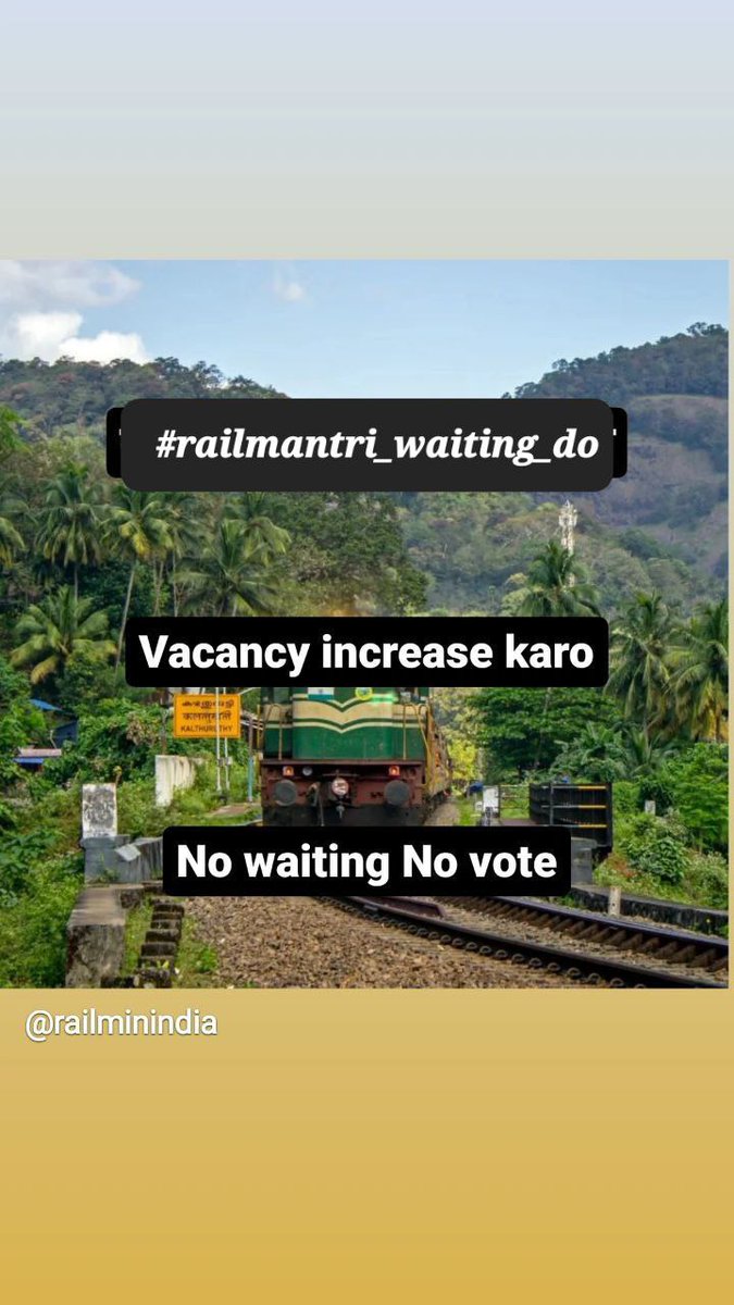 PrasadBanoth19's tweet photo. #railmantri_waiting_do
1- waiting do 1:1.5
2- CCAA me sudhar karo
3- group d VACANCY INCREASE kro
@AshwiniVaishnaw @BJP4India @INCIndia @PMOIndia https://t.co/uIXWJDYuJD