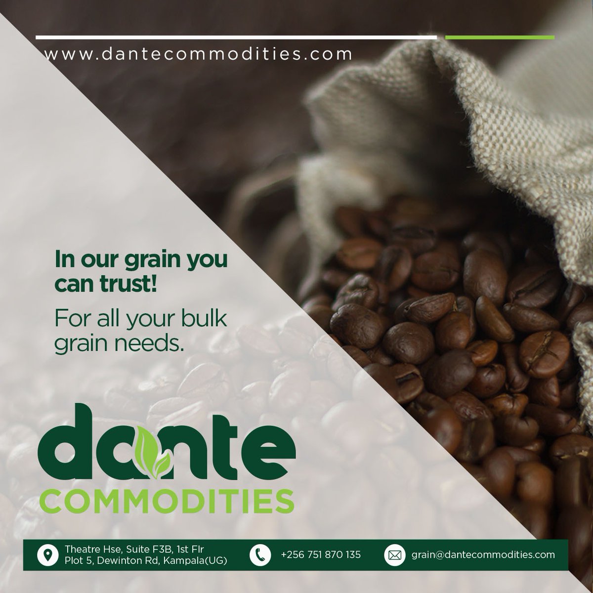 DCommoditiesUG's tweet photo. You can trust for all your bulk grain needs!

Place your orders today ✅ 

Call us on: +256-751 870 135
🌐 https://t.co/EN8xpm799M

#DanteCommodities #Coffee #Arabica #Robusta #GrainMarket #MondayMotivation https://t.co/L9Sdb9v7DI