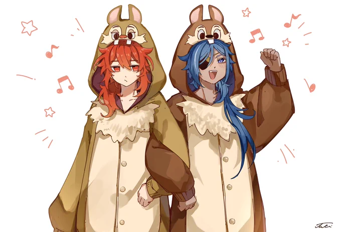 チップとデール義兄弟クロスオーバー #luckae 