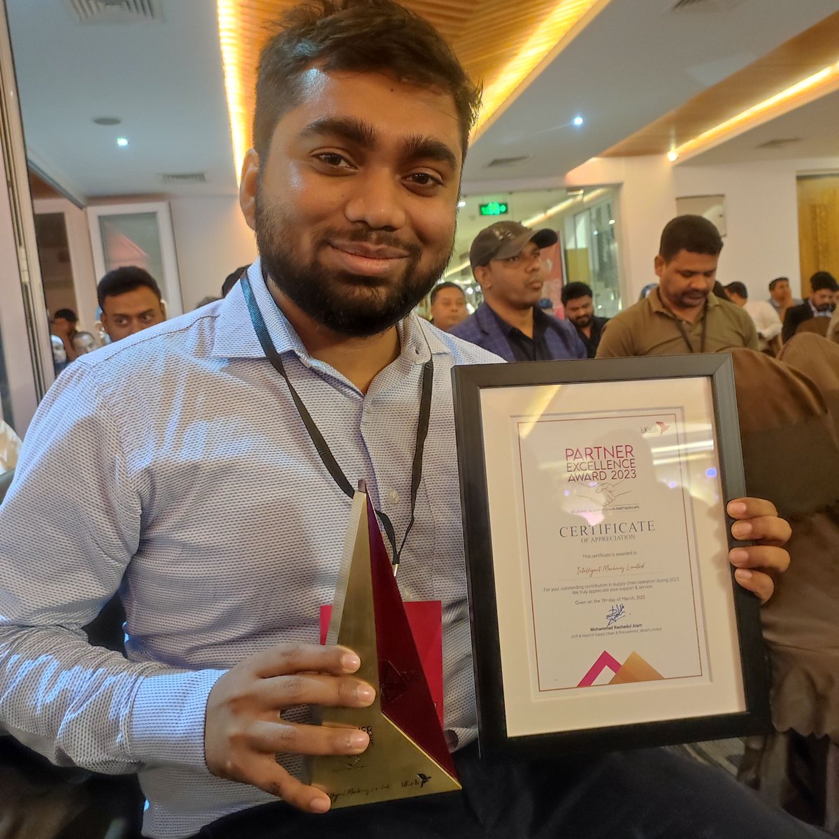tempdeact's tweet photo. bKash Partner Excellence Award 2023 — it's an honor to be a humble part of the @bKash_ltd story! We deeply connect with bKash's inspiring mission of financial inclusion and always feel invigorated to match the excellence in execution. https://t.co/7BMWLq2wrB