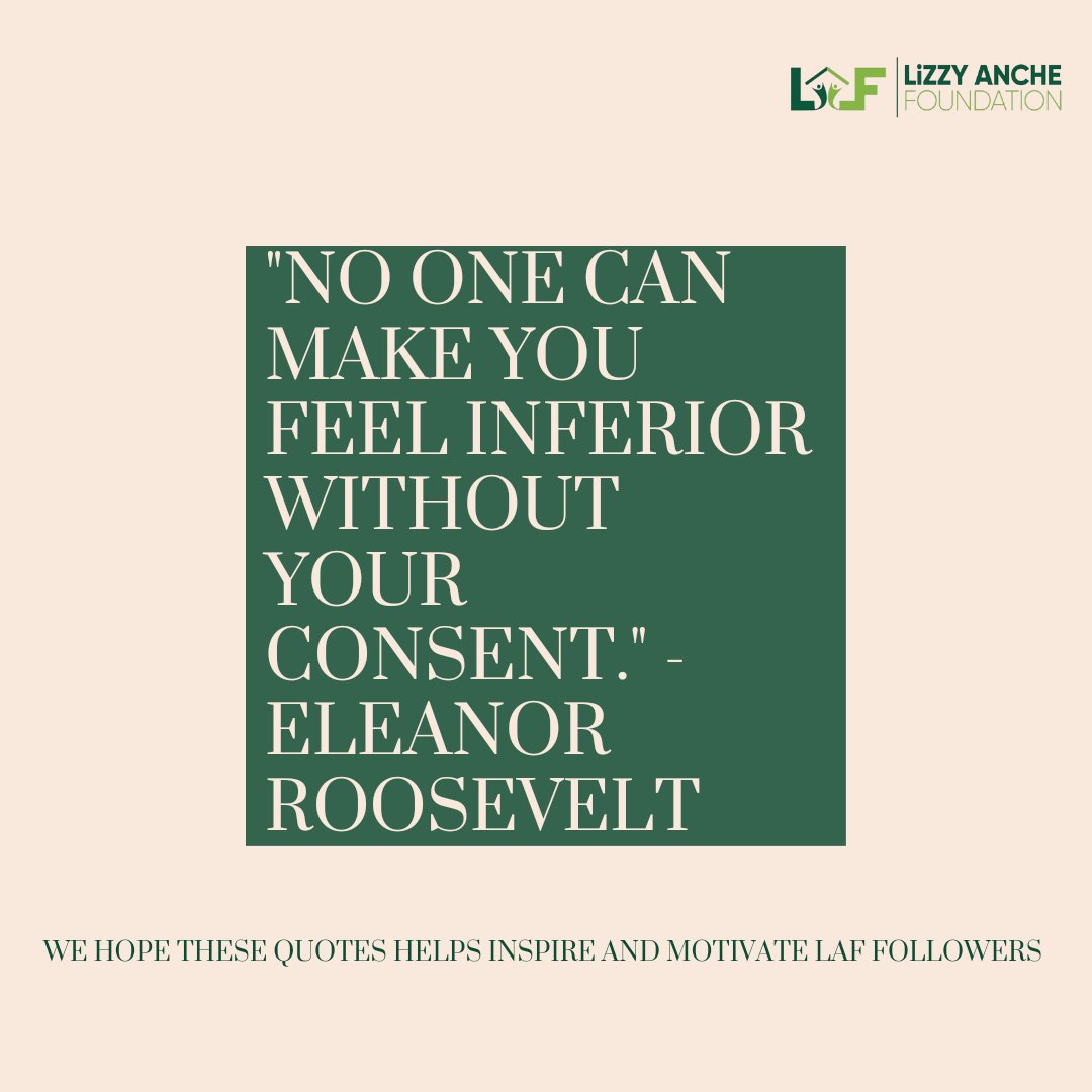 _LAFoundation's tweet photo. INSPIRATIONAL MONDAY.

In line with our vision at Lizzy Anche Foundation: To see a society where women and girls are fully empowered to excel. 

Slide left to see the five monday inspirational quotes for LAF FOLLOWERS. https://t.co/SVbNivUUav