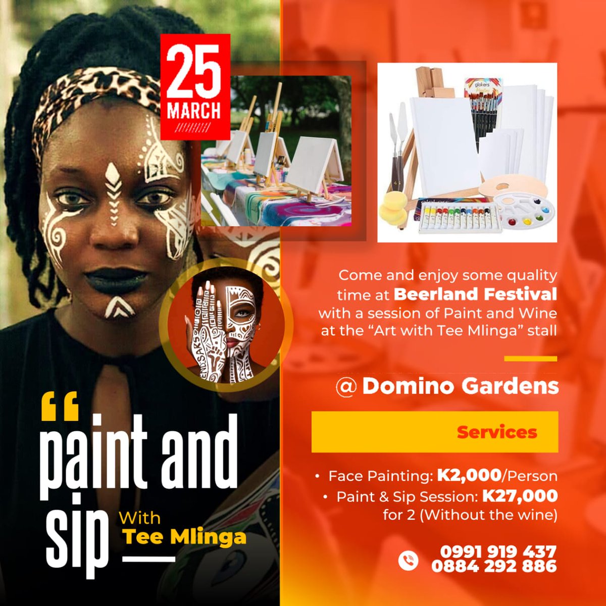 amstudio_in's tweet photo. Paint and Sip with @TapiwaMlinga at @beerlandfestMw https://t.co/TsyjwJ6A0j
