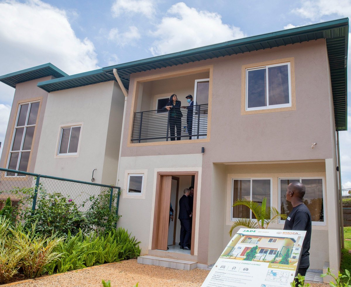 These houses for refugees are being built in the Gahanga sector of Kicukiro District. The photographs of those lovely houses are from the Bwiza Riverside Residential complex. There is a massive deception being played out against the British Public.