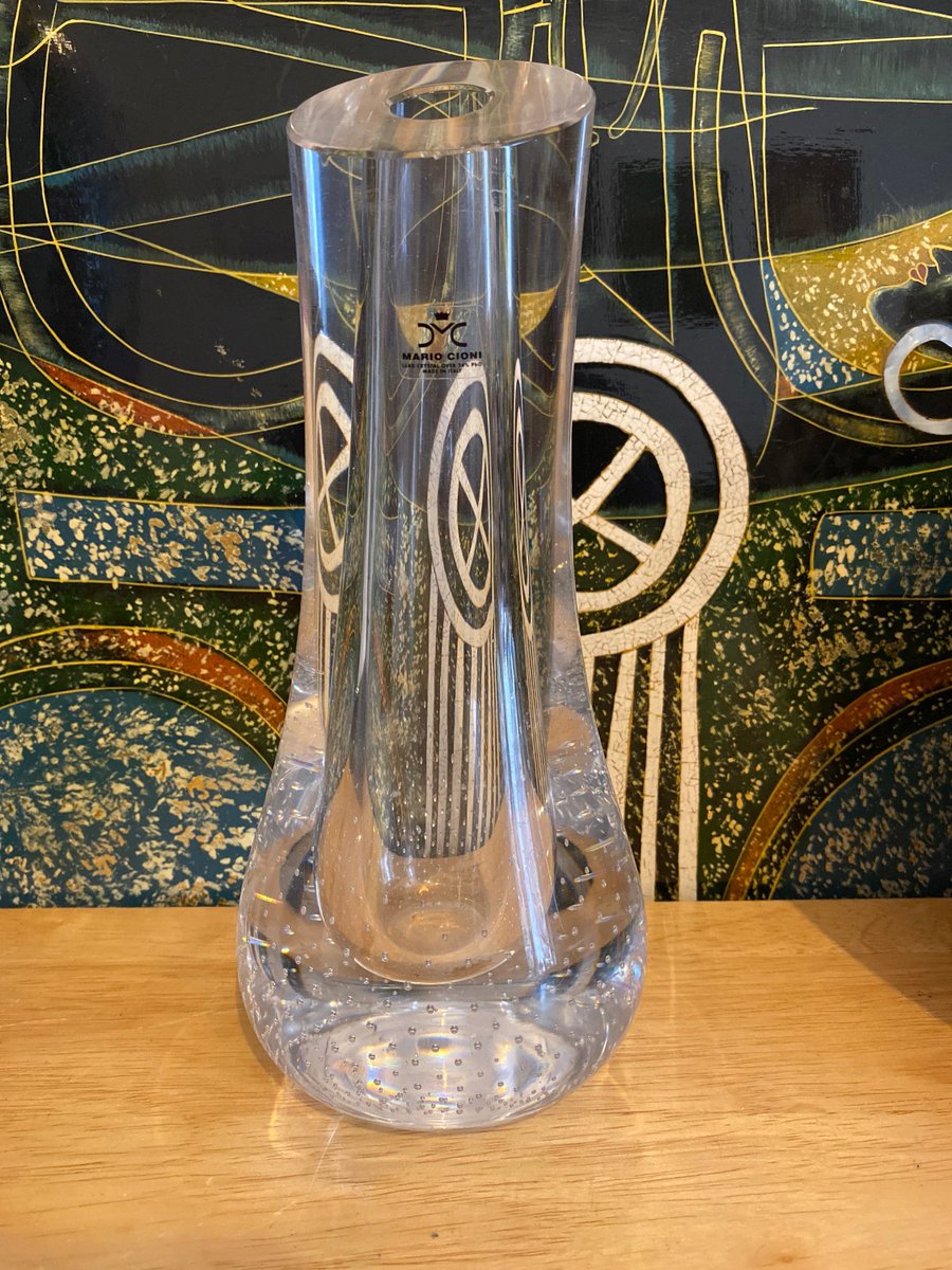 Italian Mario Cioni lead crystal vase etsy.me/3lkkKGF #contemporary #leadcrystal #glassvase #vase #italiancrystal #vintagecrystalvase #crystal #leadcrystalvase #mariocioniitaly
