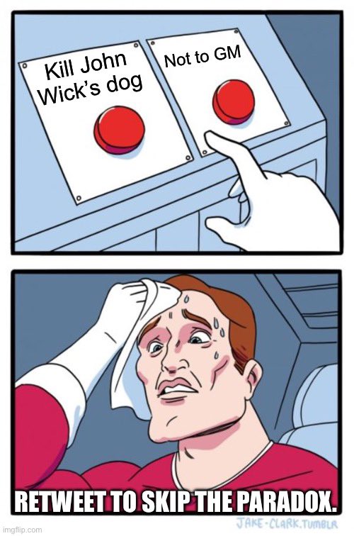 GM 👊
 
… choose wise. but don't destroy the universe with a paradox.

✖️Like = Karma 👊
✖️Comment = Find a solution 👊
✖️Retweet = Skip the paradox 🦵🔚
