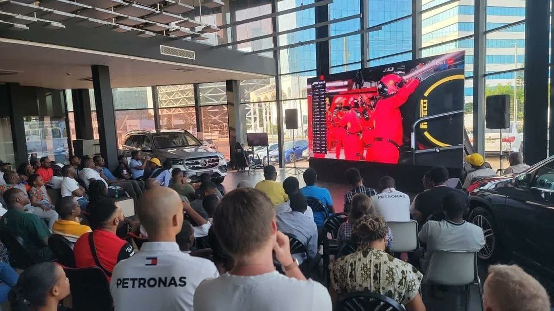 motorsportGH's tweet photo. #F1 #F1Ghana #F1ViewingPartyGH #MotorSportViewingParty #MotorSportSunday #SaudiArabianGP Live viewing party hosted by @MercedesBenz by @CFAOGroup Ghana Showroom Airport City Accra
Cc @DennisGawuga @DStv_Ghana @Labadibeachotel https://t.co/MpHYyaKqYL