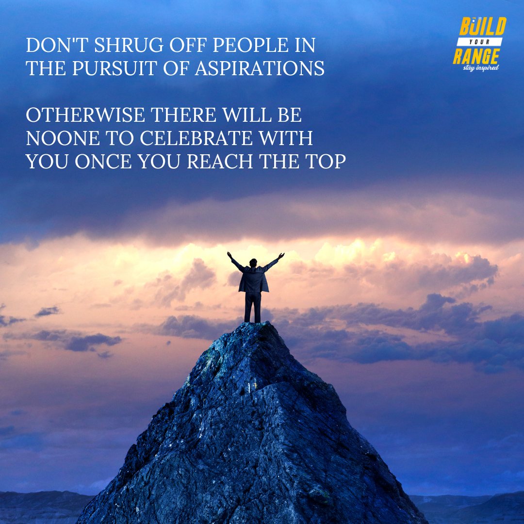 Sambit_Marshal's tweet photo. Don't shrug off people in the pursuit of aspirations.

Otherwise there will be noone to celebrate with you once you reach the top.

#motivation #inspiration #stayinspired #buildyourrange #anybodycanrun #wellness #success #author #buildyourhappiness #happiness #empathy https://t.co/ohe5Y4CfLb