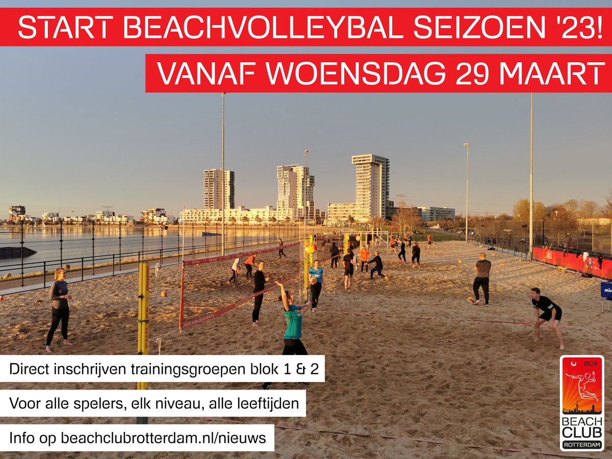 Het nieuwe seizoen gaat bijna van start!😎Schrijf je nu in🏐We gaan weer beachen!🌞

beachclubrotterdam.nl/.../algemene-i…

Wij zijn erg enthousiast en hebben er ook dit seizoen weer enorm veel zin in! Wij hopen jullie ook?

#bcr #beachvolleybal #vooriedereen #wijgaanbeachen #beachlife #nevobo