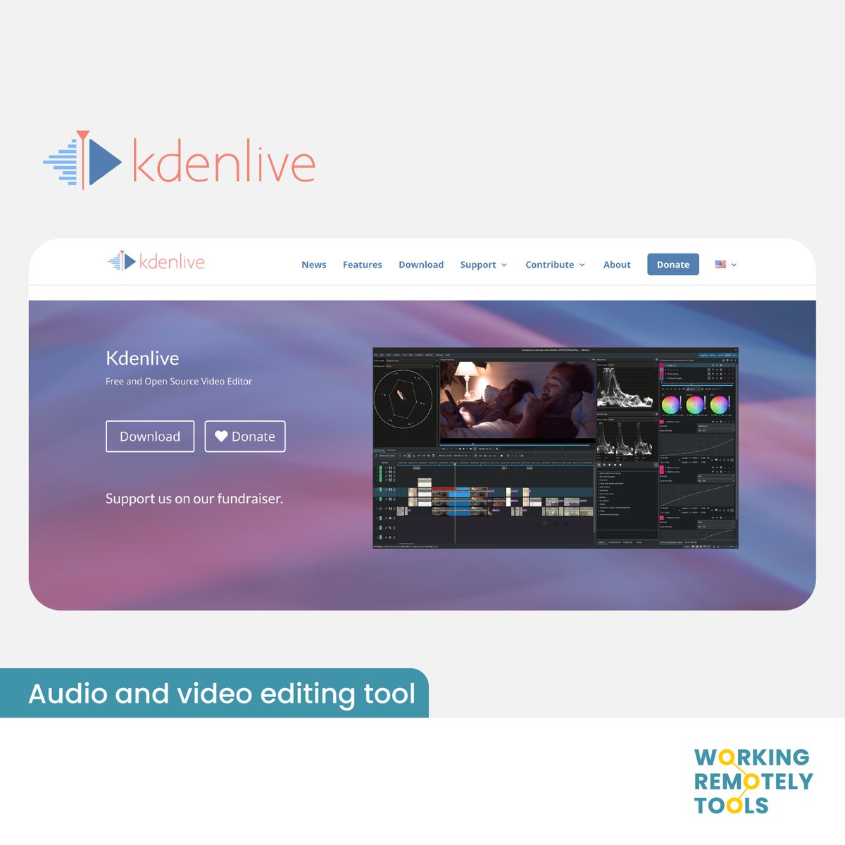 workremotetools's tweet image. Kdenlive allows you to use and arrange several audio and video tracks, and each one can be locked or muted to your convenience.

Watch it work on workingremotelytools.com/kdenlive/

#workremotetools #kdenlive #audiotrack #videotrack #remotework #fyp