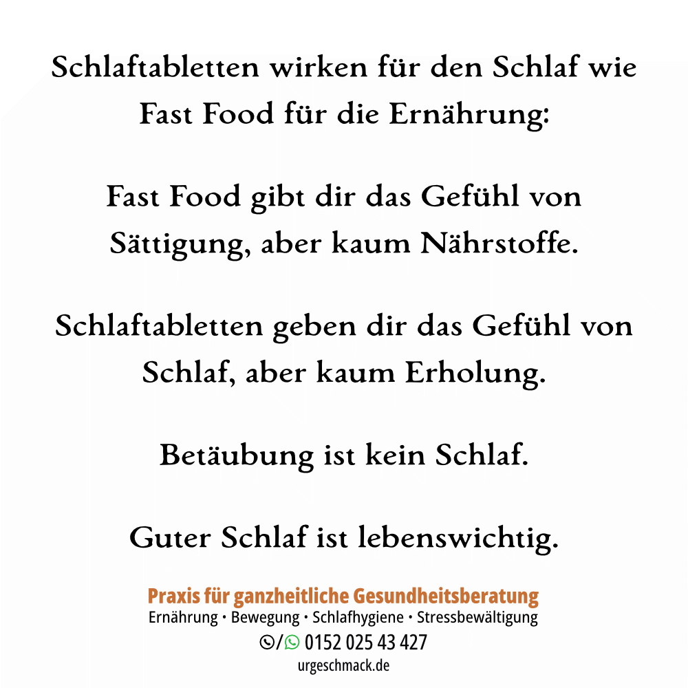 urgeschmack's tweet photo. Kein Medikament ersetzt gesunden Lebenswandel. Wer gut schlafen möchte, muss an seiner Schlafhygiene arbeiten.

Medikamente haben Nebenwirkungen: Man zahlt einen Preis.

Auch Ernährung, Bewegung, Stressbewältigung beeinflussen die Schlafqualität.

https://t.co/WJzhB2dHXe https://t.co/SvqiuFy3Fw
