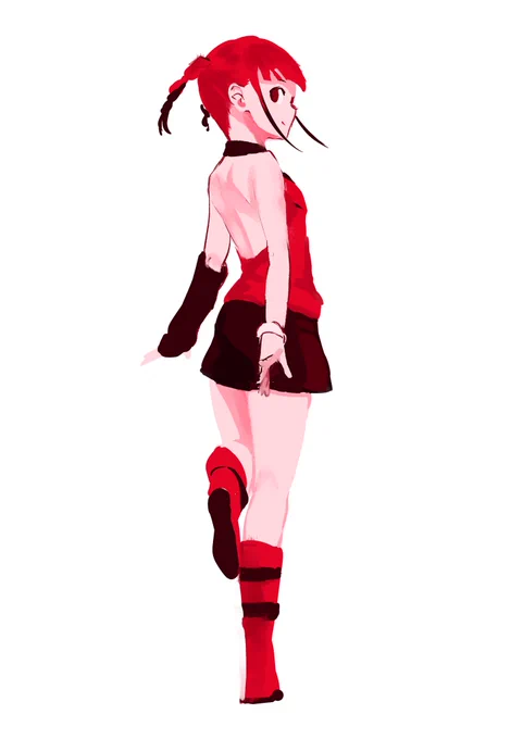 メインカラーと明度のみで描いてみる練習 