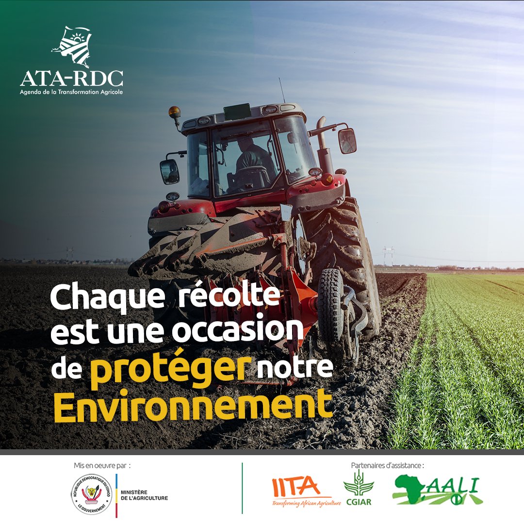ATARDC's tweet photo. Toute récolte est le fruit d'une terre protégée et respectée, pour un avenir durable et florissant. 🌾🌿💚
#motivation #agriculture #passion #Atardc https://t.co/rlkQ02RucS
