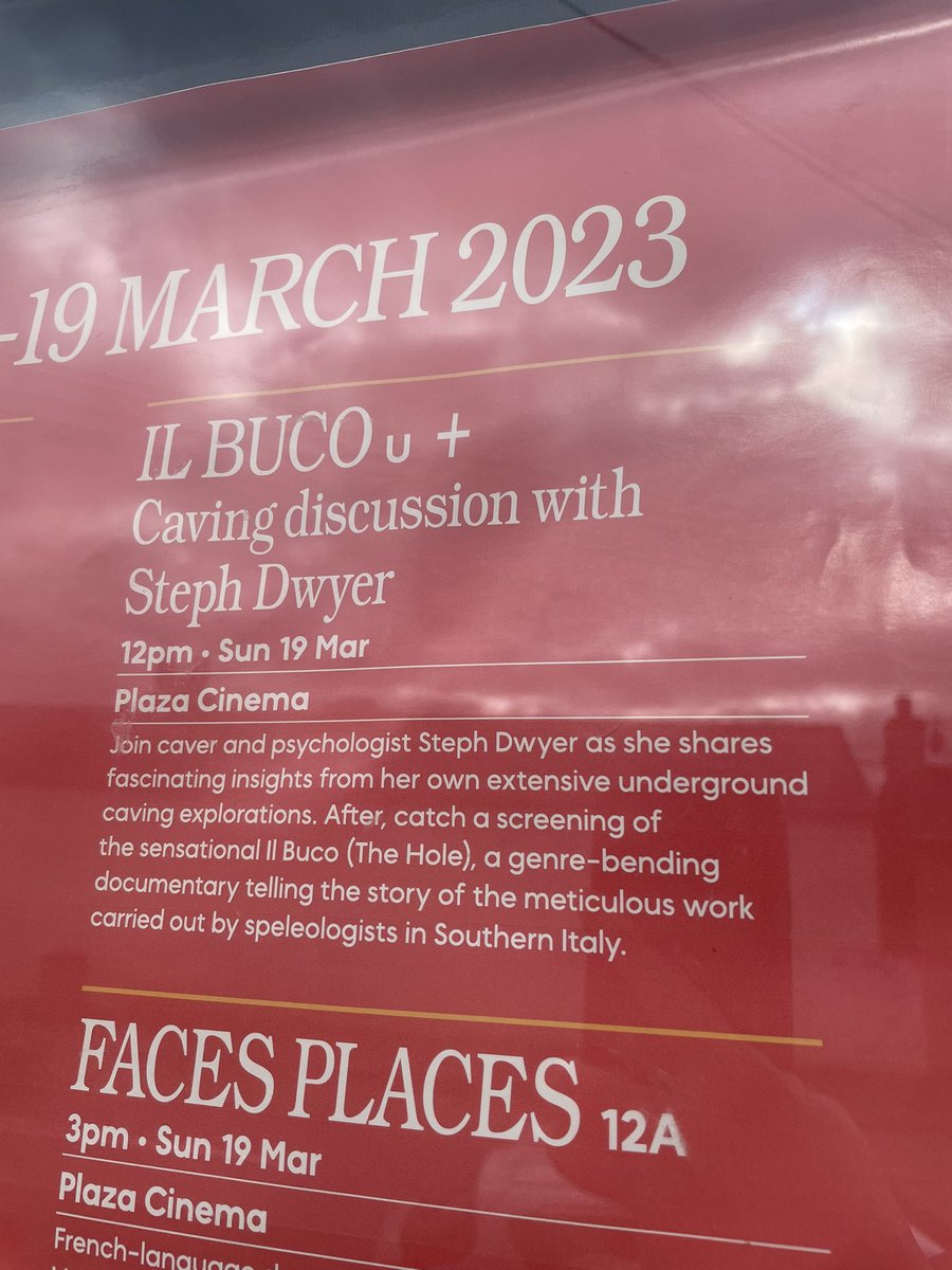 jenscotney's tweet photo. Fantastic trip to Skipton yesterday to see @yorkdalesguides Steph Dwyer chat about the psychology around caving, show her gorgeous film, and then watch Il Buco 🍿 thanks for a great event @HinterlandsFest #caving https://t.co/fyVEO2fzBs