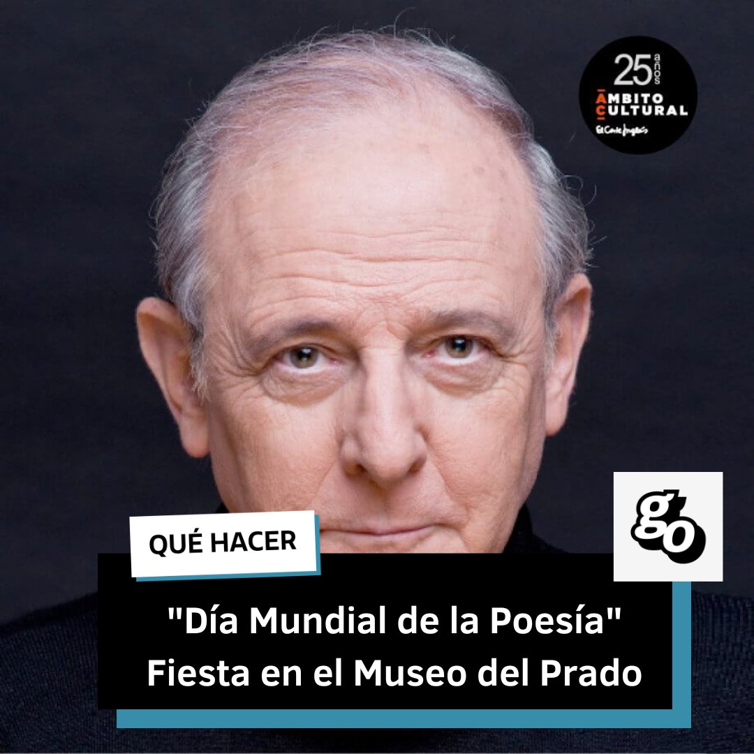 Mañana, 21 de marzo, Día Mundial de la Poesía, fiesta poética en el Museo del Prado y El Corte Inglés de Callao.

Más info ⬇️
guiadelocio.es/madrid/plan/fi…

#diadelapoesia #poesia #diamundialdelapoesia #quehacerenmadrid #Madrid