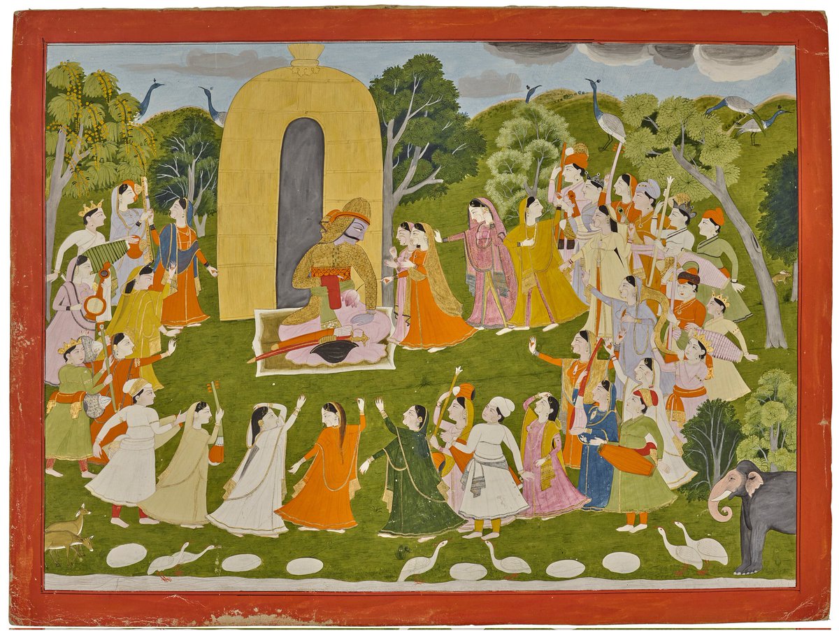 Happy Birthday @DalrympleWill and congratulations to you & @tweeter_anita for a million visits of #Empirepodcast 
'Arjuna Visited by Apsaras & Gandharvas' c1820 #Pahari painting from #Kangra #HimachalPradesh on @ChristiesInc sale tomorrow.
@dpanikkar @ranjona @swativashishtha