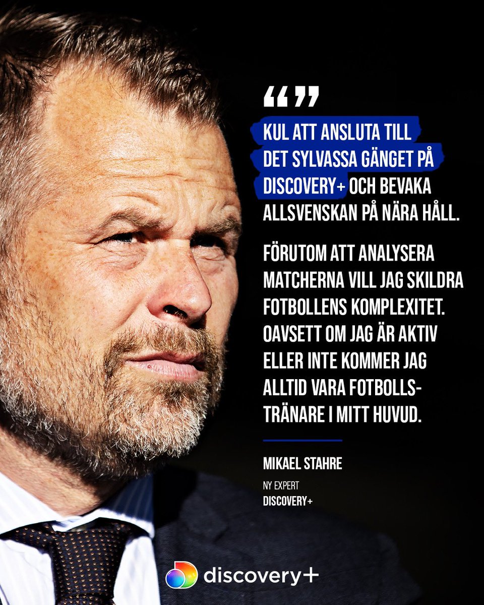 Mikael Stahre klar för discovery+ som ny expert för Allsvenskan ✍🏻