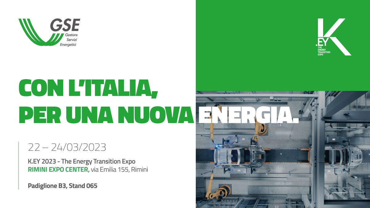 GSErinnovabili's tweet photo. #GSE sarà presente all’edizione 2023 di @KeyEnergyit, in programma dal 22 al 24 marzo presso la Fiera di Rimini. 
👉Clicca sul link: https://t.co/KGyV0iWHYV per scaricare il programma dei seminari GSE in sala Tulipano, Pad.6 https://t.co/V5wHYk9Zzt