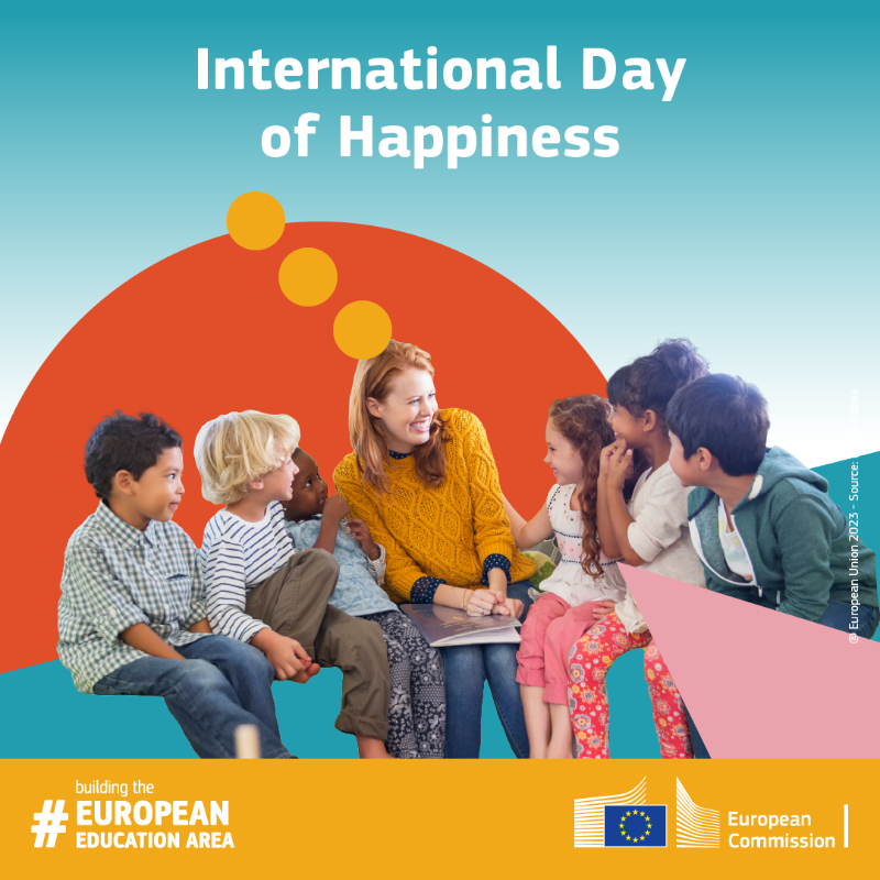 EUErasmusPlus's tweet photo. The well-being &amp; mental health of teachers &amp; learners are crucial for academic success.

On #InternationalDayOfHappiness, we reaffirm our commitment to fostering well-being in the #EuropeanEducationArea.

Discover how the #Pathways2SchoolSuccess initiative is contributing to it.