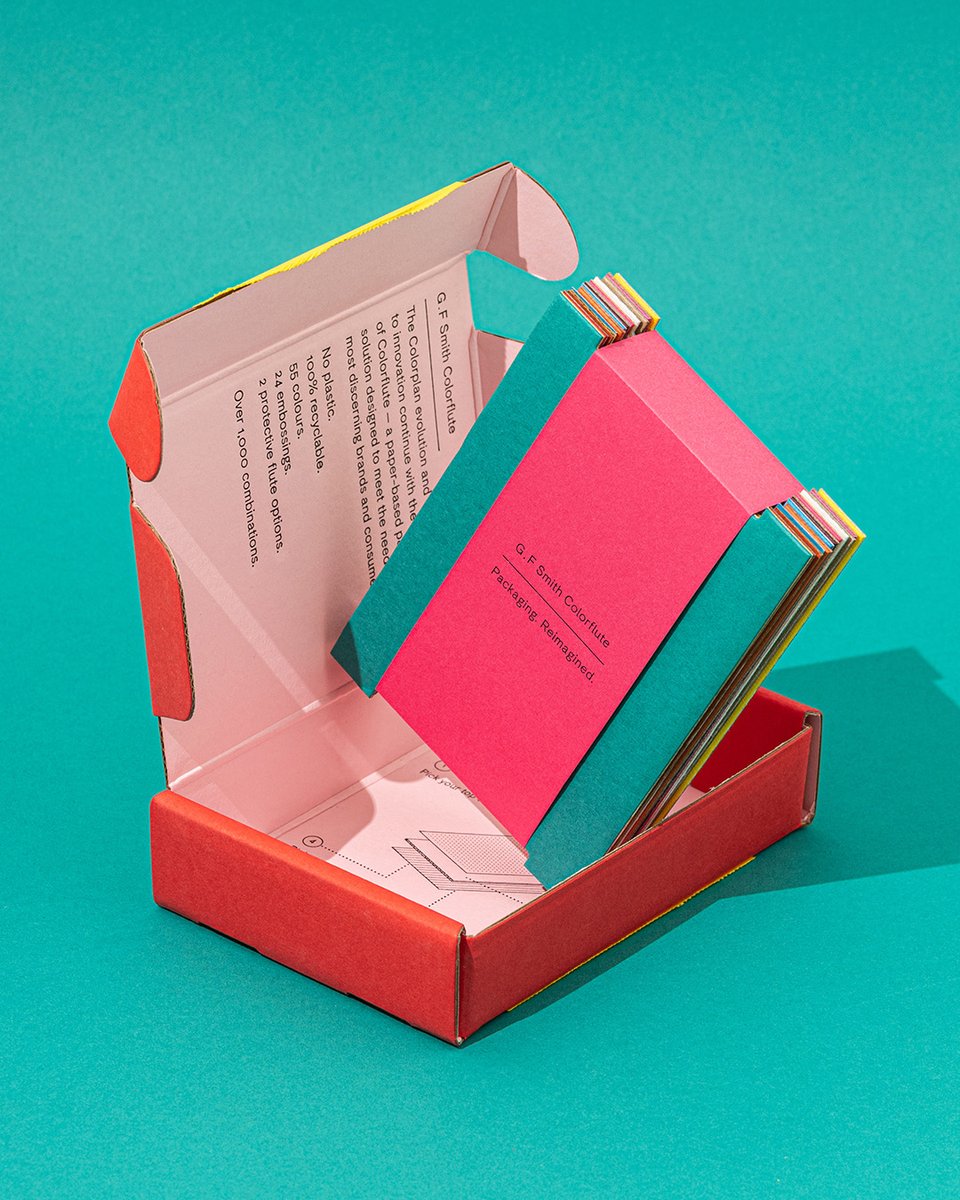 GFSmithpapers's tweet image. G . F Smith are excited to introduce #Colorflute! 🌈 The latest innovation in @colorplanpapers, Colorflute is a paper-based packaging solution designed to meet the needs of the most discerning brands and consumers, offering remarkable versatility in print and production.

1/2