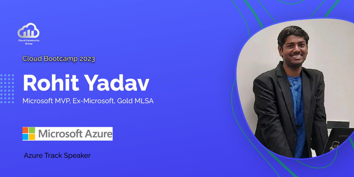 thecloudfolk's tweet photo. Super excited to unveil the first #speaker for Cloud Bootcamp 2023!! ☁️

@rty2423 is an active contributor to the #microsoft ecosystem 🤩 🤩. Apart from being a Gold #mlsa, he's also a @windowsinsider MVP 🏅.

#bootcamp #learning #cloud #azure #gcp #aws #students https://t.co/e1KzntpV7L