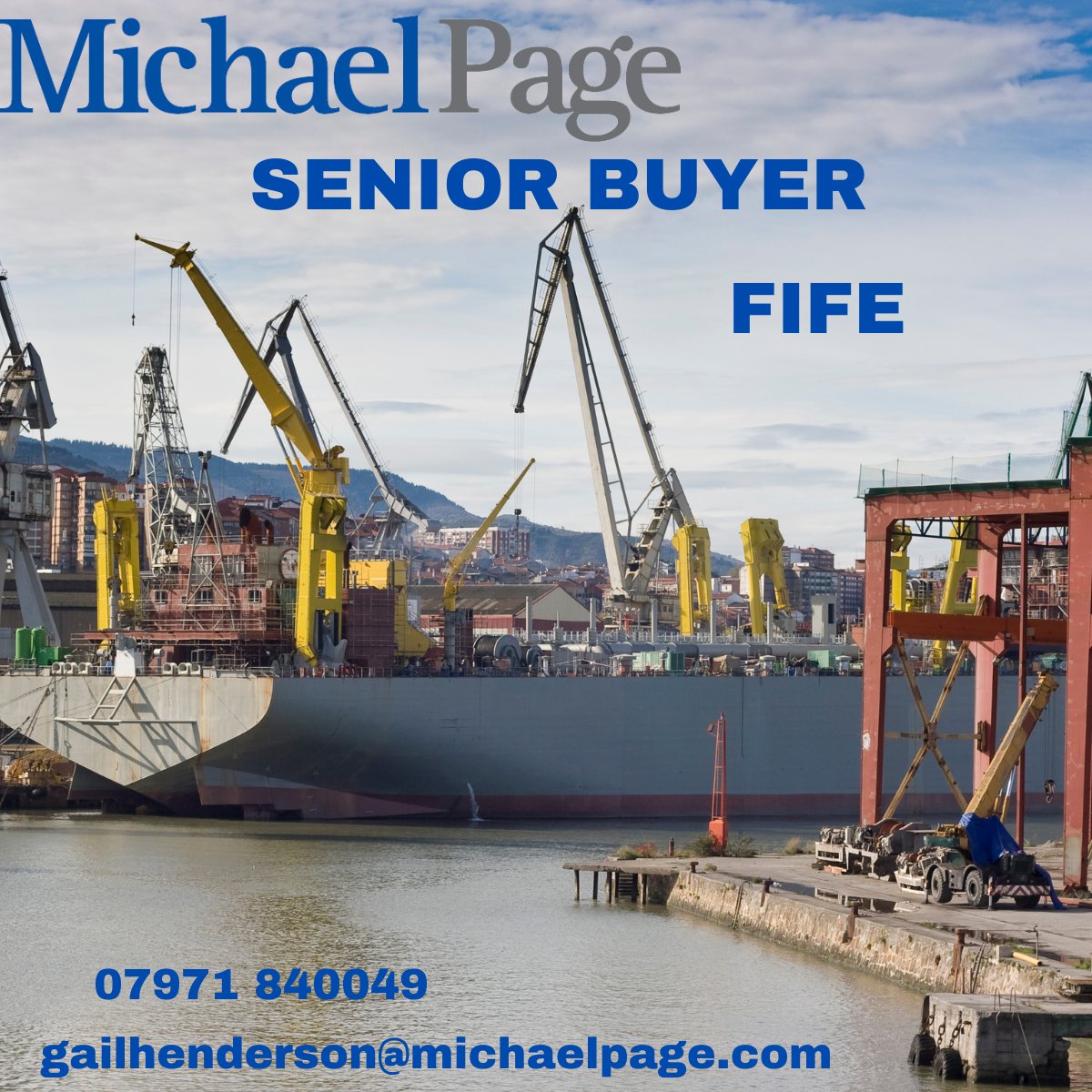 🌟 🌟 Senior Buyer opportunity based in Fife 🌟 🌟 
📲 07971 840049
✉ gailhenderson@michaelpage.com
#MPsupplychainscotland #buyer #seniorbuyer #buyerjobs #hiring