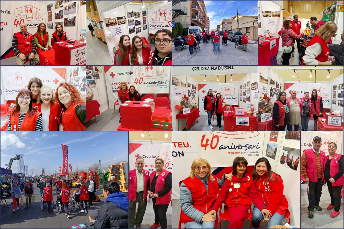 Acabada la Fira de Sant Josep, volem agraïr a les més de 40 persones voluntaries de Creu Roja que s'han implicat amb les activitats.  #150firasantjosep  #40anysCreuRojaElPlaDUrgel #SomFira #SantJosepMollerussa <a href="/CreuRojaCAT/">Creu Roja Catalunya</a> <a href="/CreuRojaLleida/">Creu Roja Lleida</a> <a href="/FiraMollerussa/">Fira de Mollerussa</a>