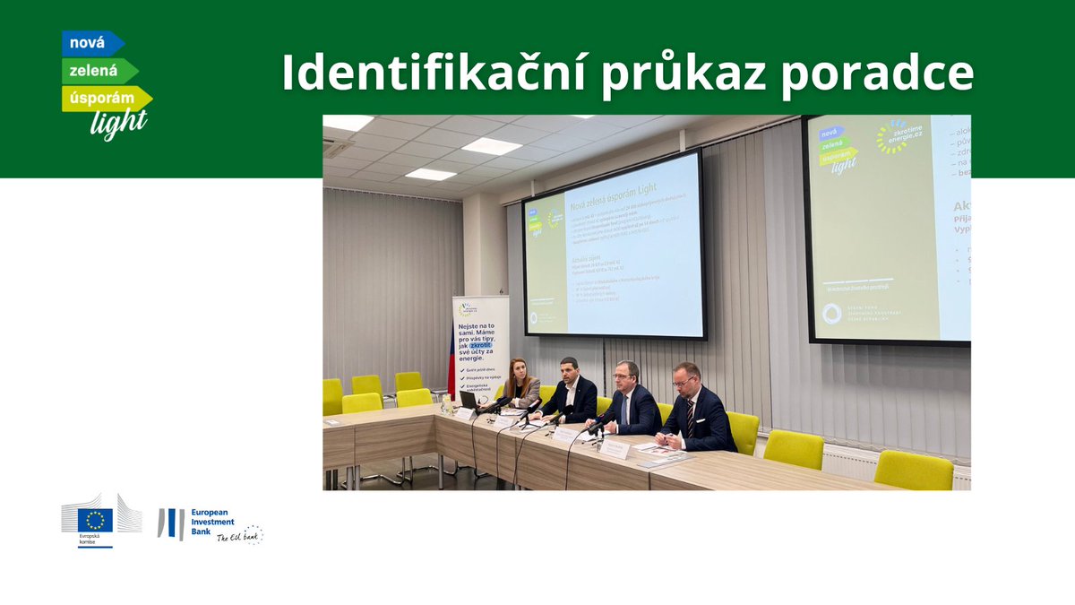 Právě probíhá tisková konference k NZÚ Light. Týká se případů osob vydávajících se za poradce, kteří požadují poplatek za podání žádosti. Tato asistence je ale pro žadatele zcela zdarma! Nově se budou poradci MAS a EKIS prokazovat průkazem poradce✅bit.ly/3YUZK73.