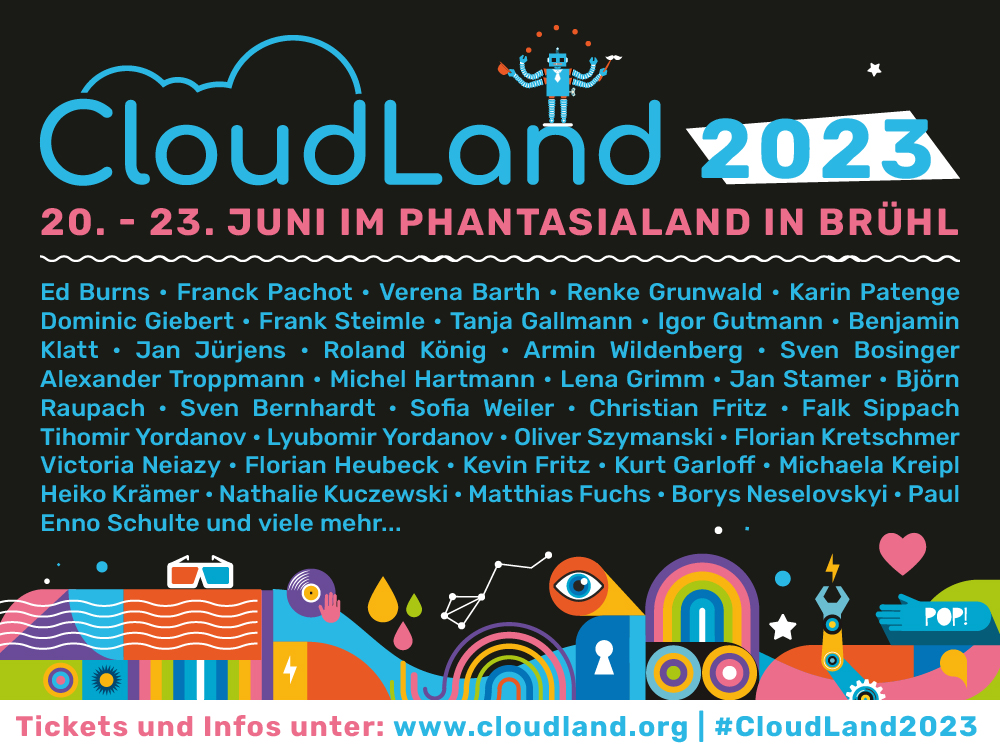 📣 CloudLand 2023 – das Line-up steht fest 🤩 Die 2. Ausgabe des deutschsprachigen Cloud Native Festivals veröffentlichte ihr sehnlich erwartetes Line-up. Über 200 Festival-Punkte warten auf die Teilnehmenden vom 20.-23. Juni im Phantasialand in Brühl ➡️ scomp.ly/YVgGRoY