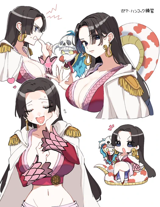 そしてこちらインターネットに居ない間にちまちま描いていたワンピ女子の練習になります 