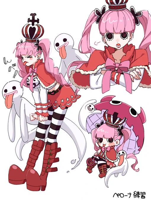 そしてこちらインターネットに居ない間にちまちま描いていたワンピ女子の練習になります 