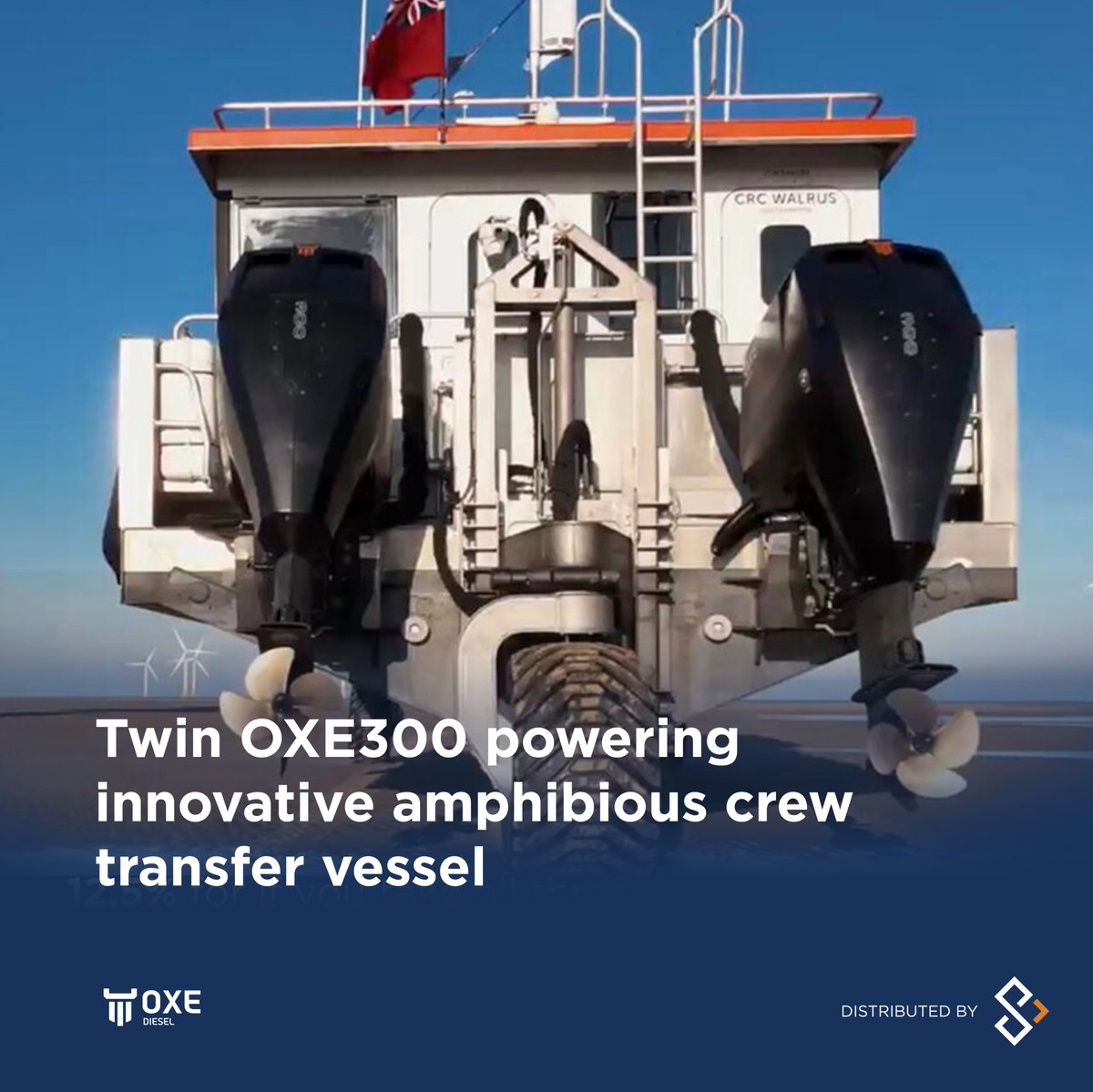 SouthernP0wer's tweet image. Twin OXE300 powering innovative amphibious crew transfer vessel. rwe.com/en/press/rwe-r…

#innovation #engineeringthefuture #partofthesolution