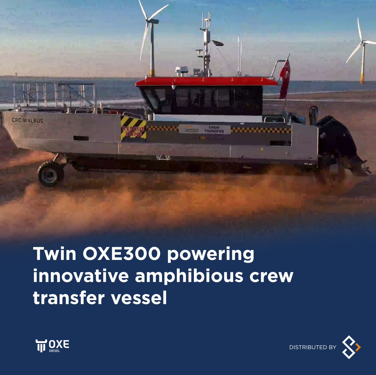 SouthernP0wer's tweet image. Twin OXE300 powering innovative amphibious crew transfer vessel. rwe.com/en/press/rwe-r…

#innovation #engineeringthefuture #partofthesolution