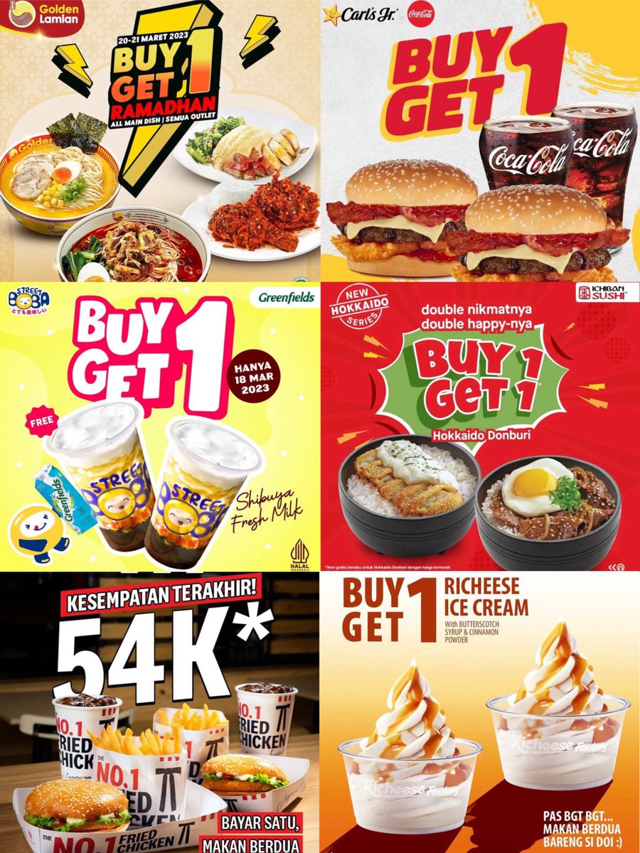 reviewhaul's tweet photo. DISKON MAKANAN “BUY 1 GET 1” EDISI RAMADHAN✨

-a thread- https://t.co/6TRhz65a3v