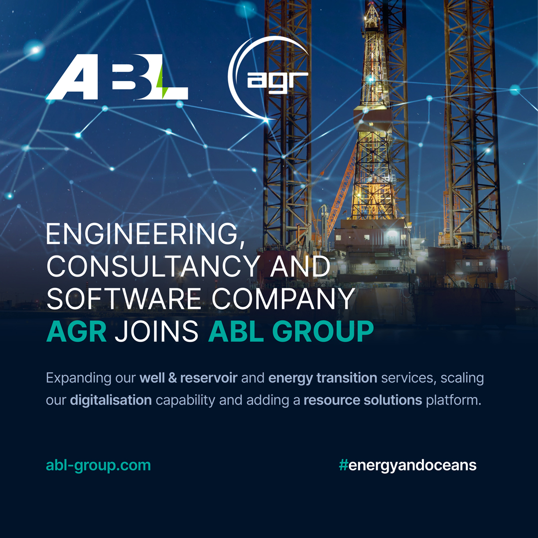 ABL Group to acquire well &amp; reservoir consultancy and software specialist <a href="/AGR_Energy/">AGR</a> - bringing full well lifecycle expertise, scaling up digitalisation solutions and expanding CCUS and other #energytransition services ➡ abl-group.com/all-media/news… #EnergyandOceans