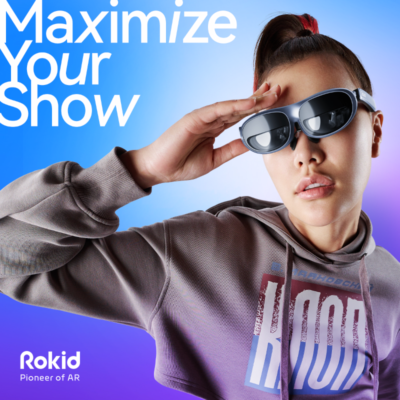 RokidGlobal's tweet photo. Buckle up and get ready to be amazed by the Rokid Max's 215-inch display! 😎First AR glasses that offer a 120Hz refresh rate! A game-changer in 2023!