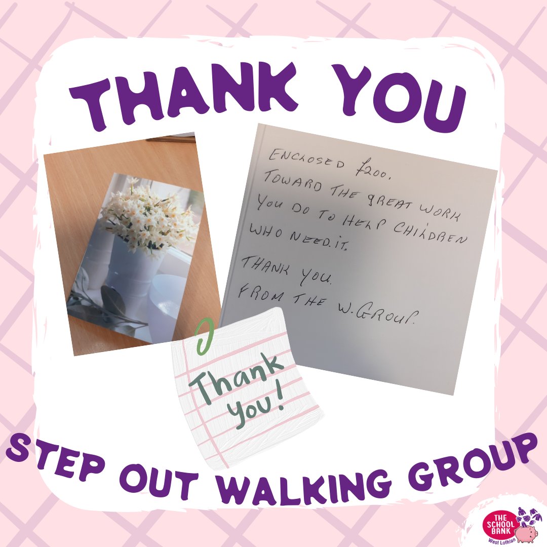 TheSchoolBankWL's tweet photo. SURPRISE!🎉🥳
Some days we come into the office to bills and junk mail but today we came into a nice little cash donation of £200 from The Step Out Walking Group. A HUGE Thank You to them. 🥰
#OurSupportersAreTheBest
#Donation
#CantDoItWithoutYou
#TimeToSayThanks https://t.co/BugULJMpWA