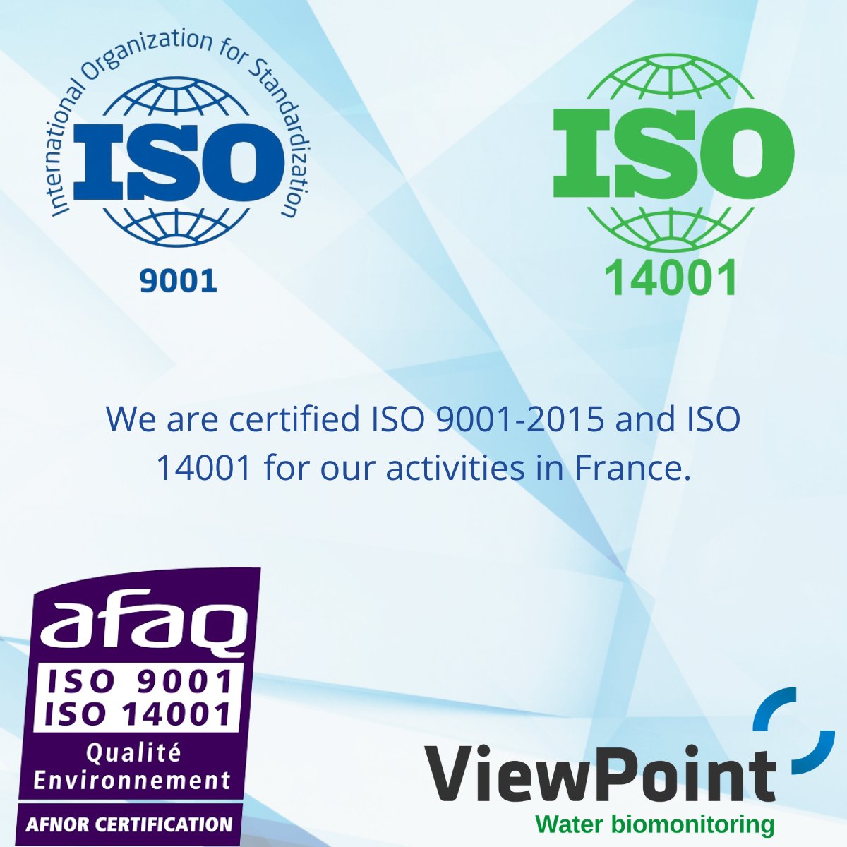 We're glad to announce that @ToxMate_eu
 got in 2023 its new certification ISO 14001, thanks to our efforts and achievements in minimizing the impact of our operations on the #environment.

#EnvironmentalManagement #SustainableDevelopment #ISO14001 #GreenCertification