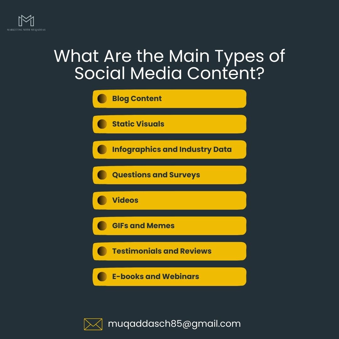 muqaddasch85's tweet image. 📌Main types of social media content to produce:
✔️Written posts, 
✔️Blogs, 
✔️Articles, 
✔️Guides and more. ...
✔️Electronic books (eBooks) ...
✔️Links to external content. ...
✔️Images.
✔️Videos.
✔️Video Stories.
✔️Live Videos.
✔️Infographics
#socialmediacontent
#contenttype