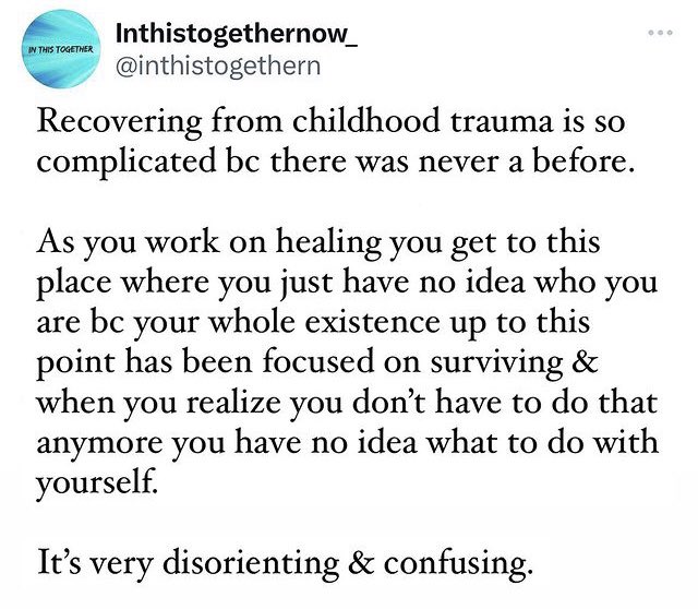 RhiaCrewe's tweet photo. 💜 This!
I was abused from birth to 15 by both parents and religious groups-ritual abuse. For me the abuse was a normal life. It was only when I left I found out it wasn’t. 💜
#mynormal #csa #abuse #religousabuse #ritualabuse #triggerday #springsolstice https://t.co/1gWvCqjkk6