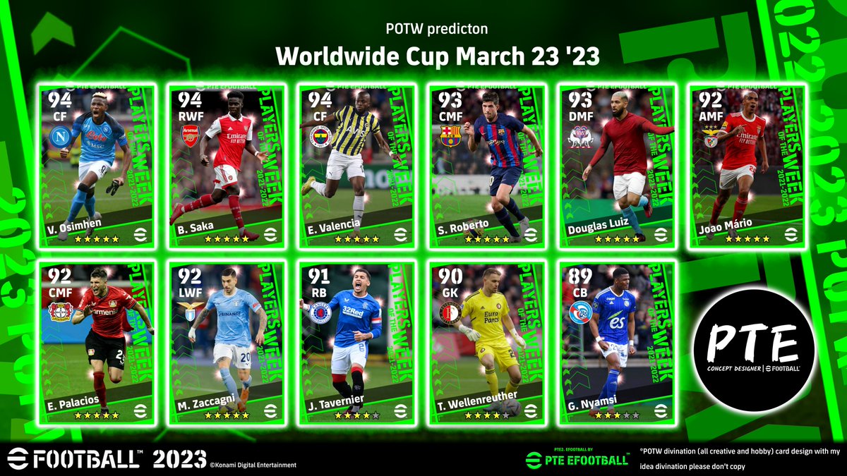 predict_RODE's tweet image. Predict POTW 🔥

March 23 &apos;23

#eFootball2023 #eFootball #POTW