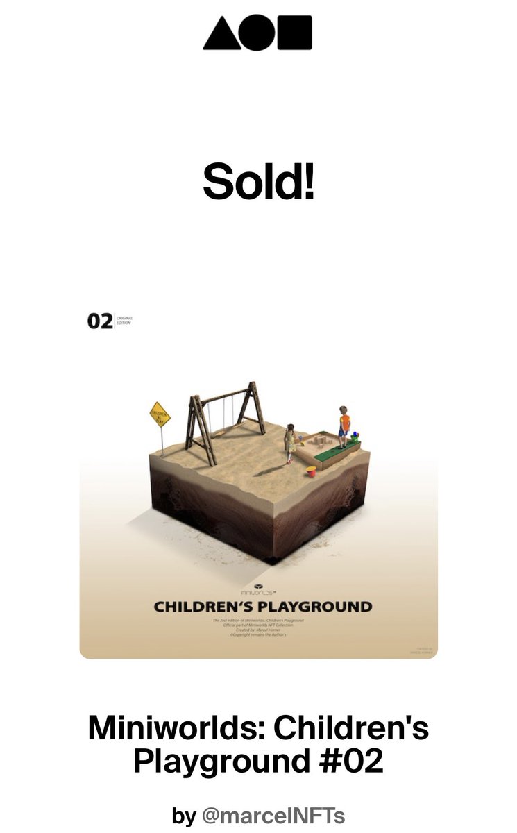 JCMH_ETH's tweet photo. So cool!!🔥
▲ ● ■
SOLD☀️
Miniworlds: Children‘s Playground
0.02 ETH
#nft #miniworlds #photoshop
Thanks a lot☺️🙏🏻
https://t.co/aJ8IxiExyf https://t.co/aSVAjq5m6x