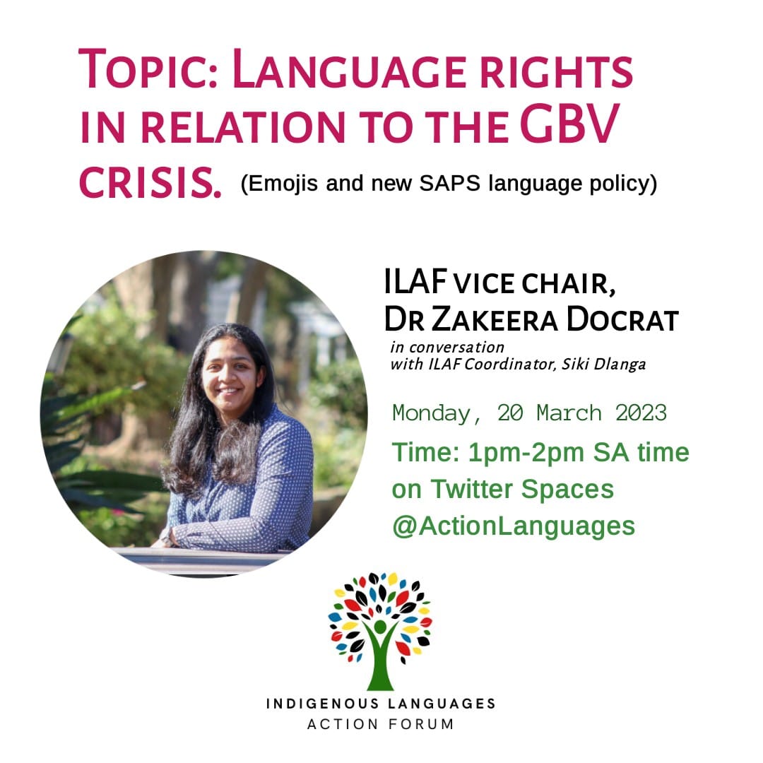 Gebruik hierdie skakel vir deelname aan die gesprek oor taalregte en geslagsgeweld.

x.com/ActionLanguage…
