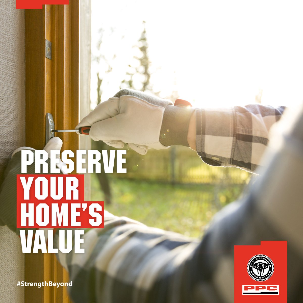 ppczimbabwe's tweet photo. A home maintenance schedule is important for every house's upkeep. Don’t wait until something goes amiss. Replace windows and exterior doors, as needed to keep your home safe.
#StrengthBeyond #SureRange #PPCStore https://t.co/oOgSCaRk7Z