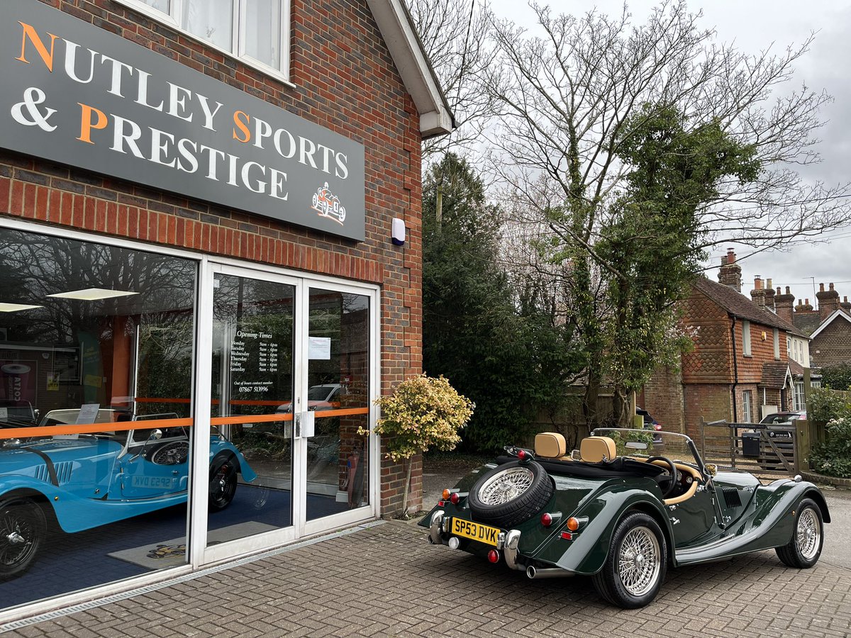 JUST ARRIVED ! Super rare 2003 Morgan Plus 8 4.0 35th Anniversary Edition in Connaught Green over Biscuit leather with just 2,900 miles from new.

#morganmotors #morganmotorcompany #morgancars #morganplus8 #v8 #morganownersclub #morganadventure #nutleysportsprestige