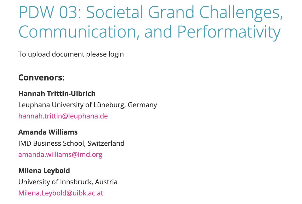 MilenaKLey's tweet photo. Looking for a pre-colloquium workshop (PDW) at #EGOS2023?
Join us in our PDW on "Societal Grand Challenges, Communication, and Performativity"!
Please submit your applications (incl. one-pager abstract) by April 30th.
👉👉https://t.co/ekPkulbqoK
#PDW @egosnet https://t.co/4yFFVC9ERb