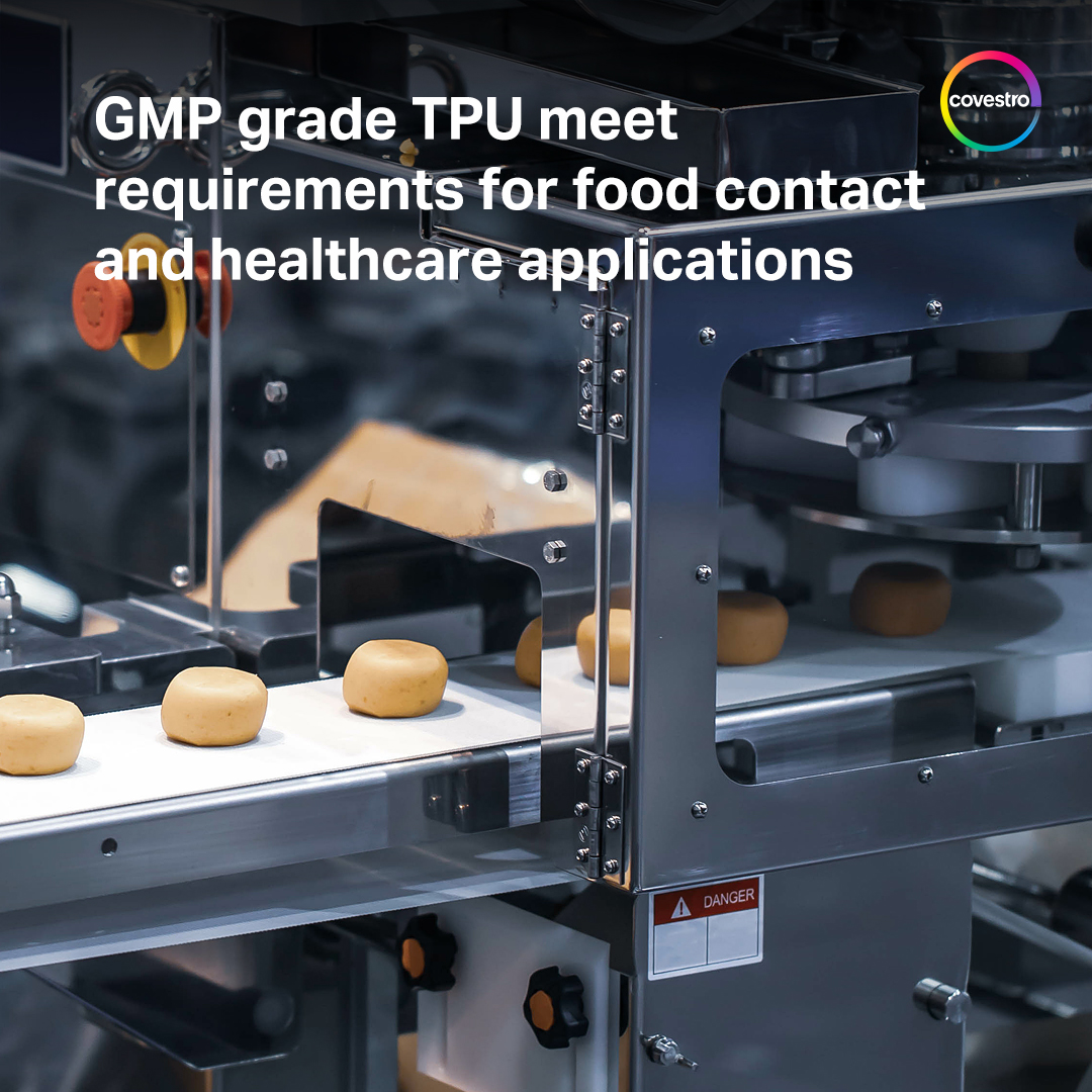 covestro's tweet photo. New Desmopan® GMP line of TPU for #FoodContact &amp; #Healthcare in Asia-Pacific, made at our Changhua site in Taiwan. Durable &amp; high-performing. Meeting regulatory compliance for food contact plastics. #GoodManufacturing. https://t.co/UNc78ITjvR https://t.co/AFvdW3pDTt